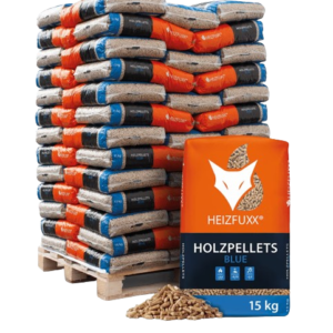 Heizfuxx Holzpellets Blue 15kg x 65 Sack 975kg Palette