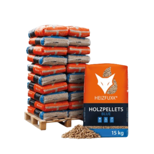 Heizfuxx Holzpellets Blue 15kg x 20 Sack 300kg Palette